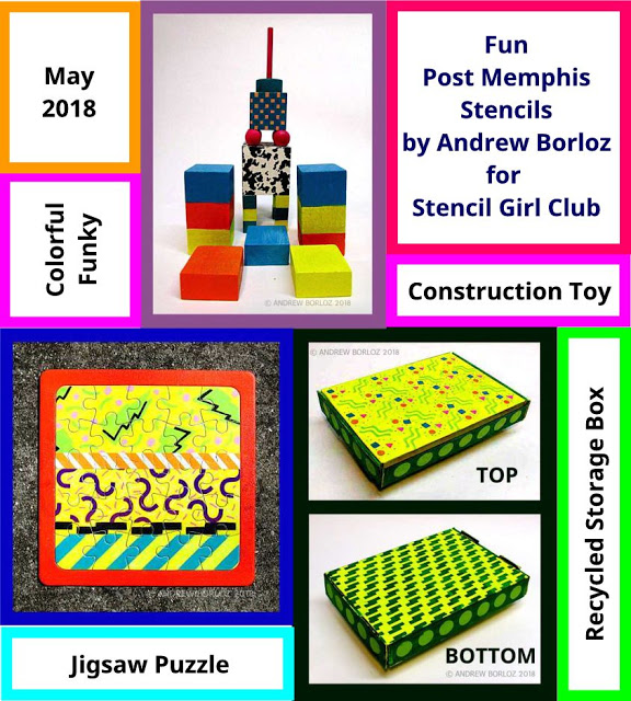 Post Memphis Stenciled Projects by Andrew Borloz